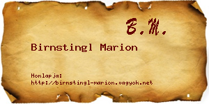 Birnstingl Marion névjegykártya